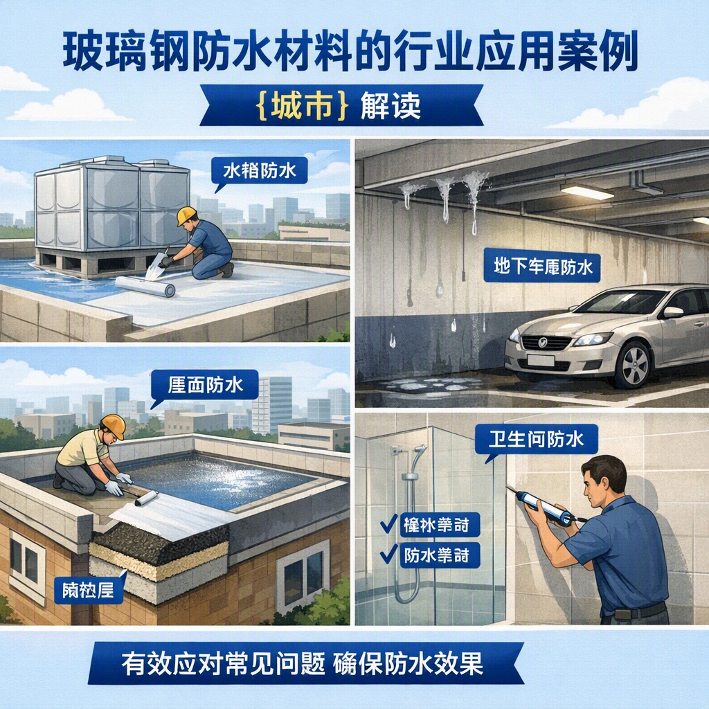 玻璃钢防水材料的行业应用案例,曲靖解读